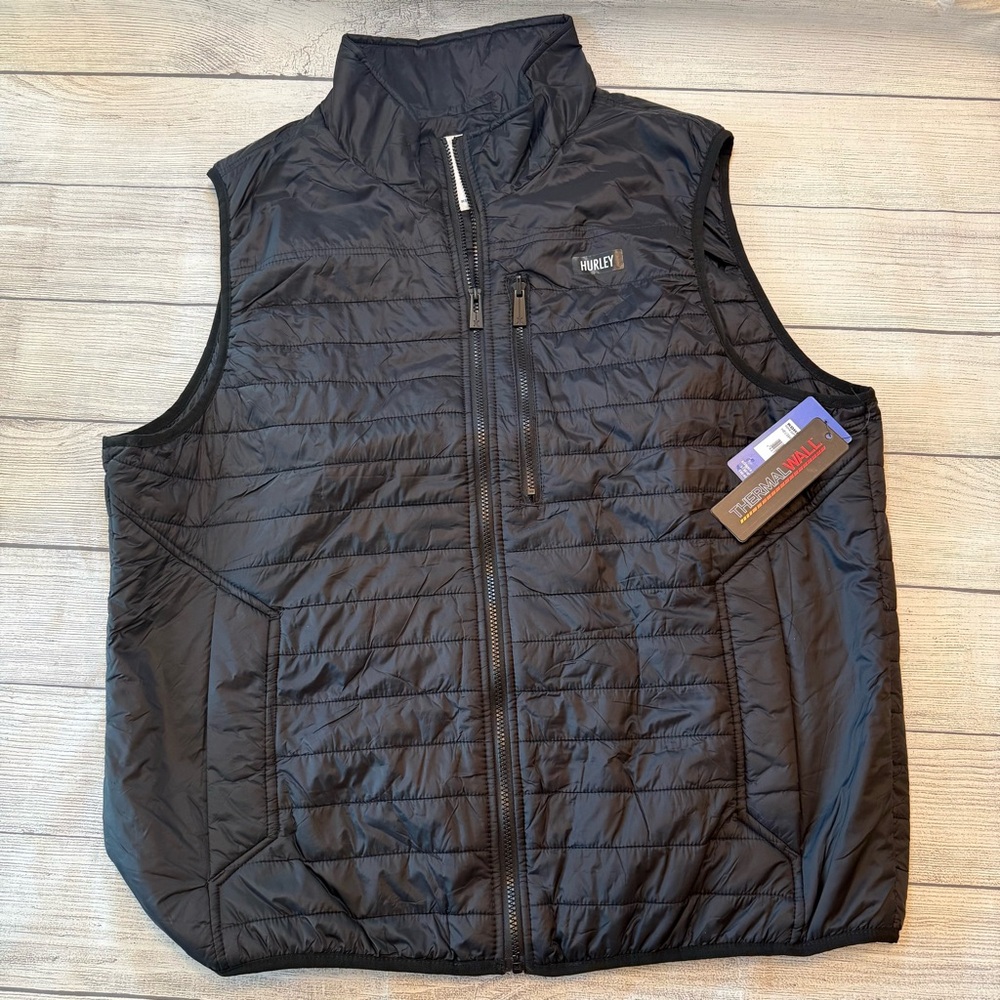 Hurley Black Quilted Men's Vest